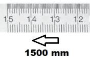 HORIZONTAL FLEXIBLE RULE CLASS II RIGHT TO LEFT 1500 MM SECTION 18x0,5 MM<BR>REF : RGH96-D21M5C050